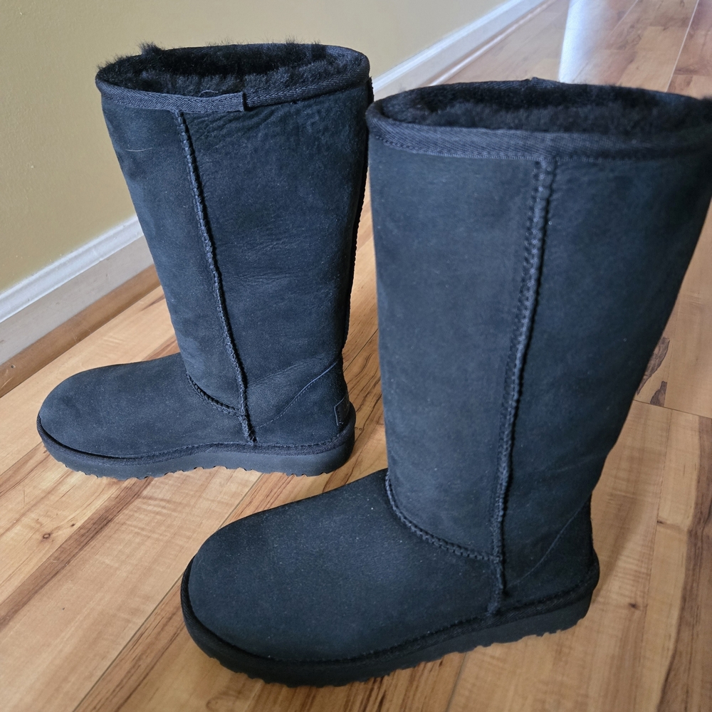 UGG Black Fur-Lined Boots